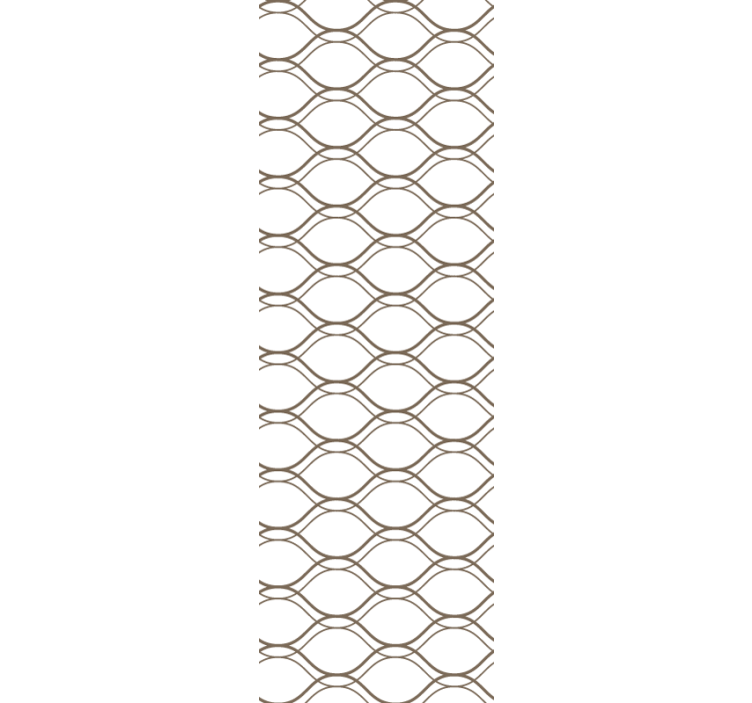 Blind kitchen in brown wavy geometric pattern - TenStickers