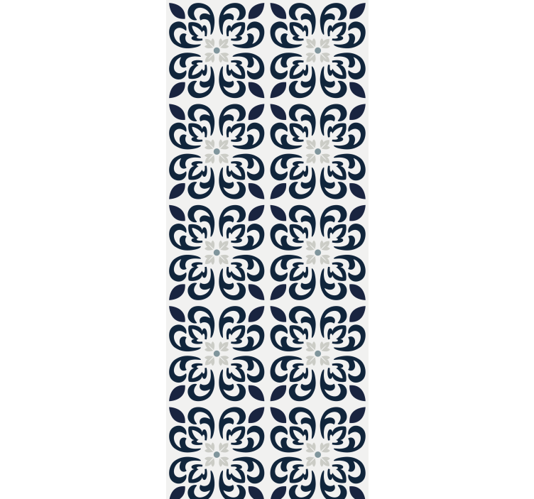 Blind kitchen dark blue clover portuguese tile - TenStickers