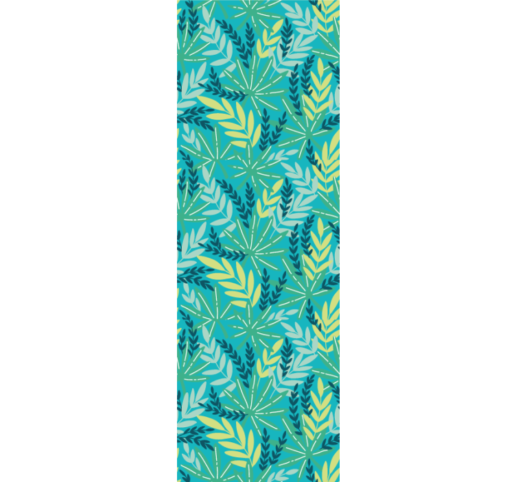 Blind kitchen with blue tropical design - TenStickers