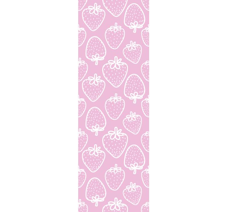 Blind kitchen seamless pink strawberry gift wrap - TenStickers