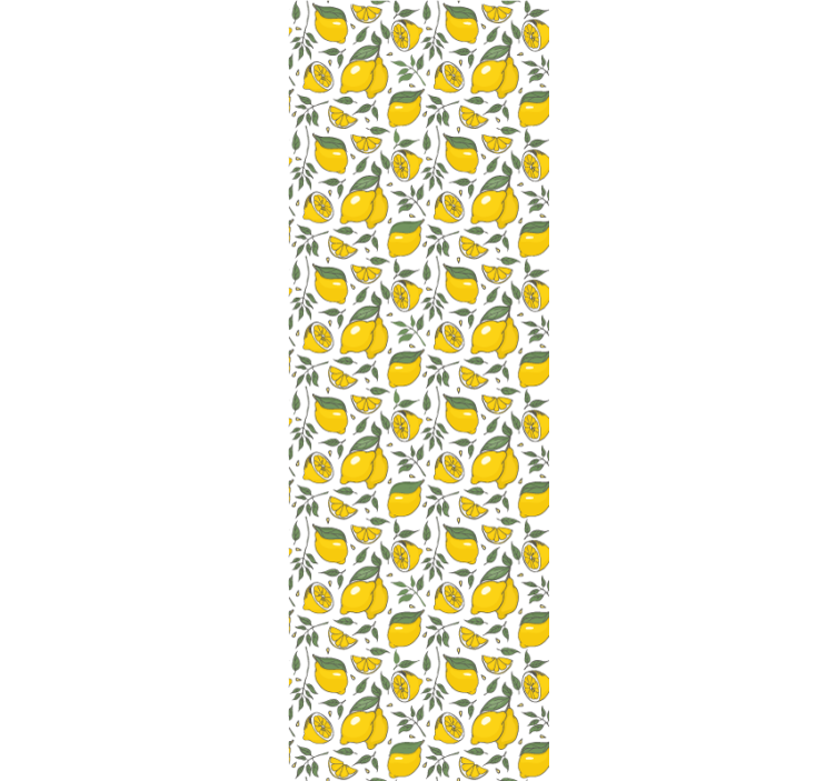 Blind kitchen lemons and cream flowers - TenStickers