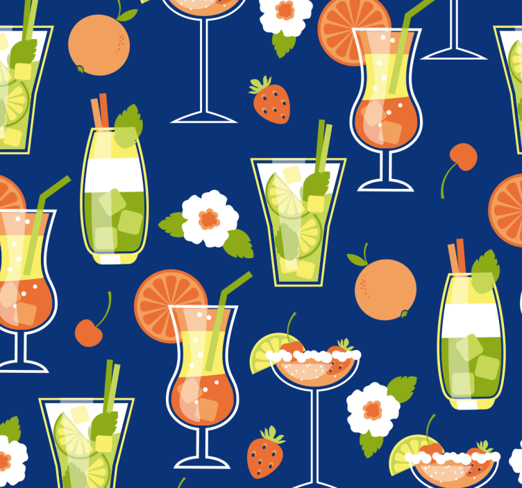 Blind kitchen vintage with cocktails - TenStickers