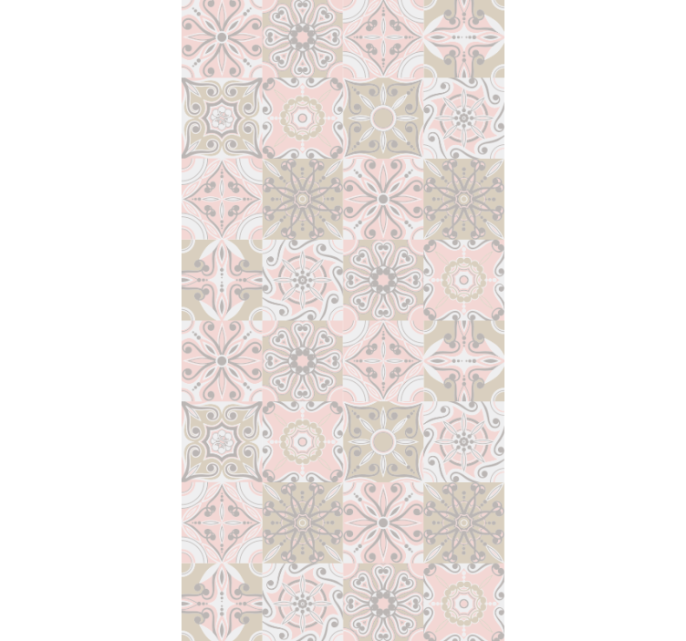 Blind kitchen pink and grey tile - TenStickers