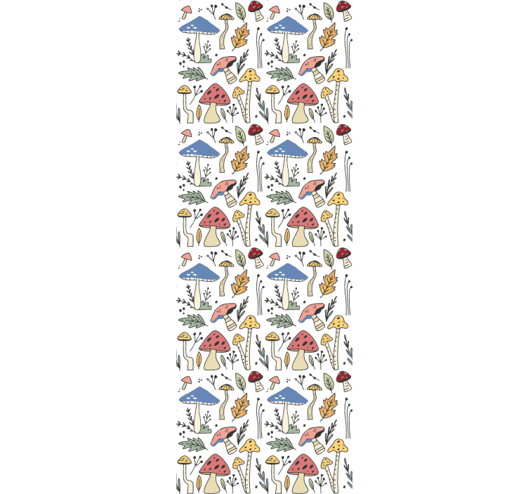 Blind kitchen hand-drawn mushroom design - TenStickers