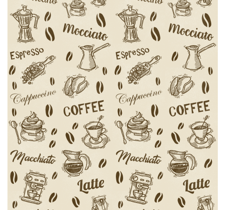 Blind kitchen 3d coffee name designs - TenStickers