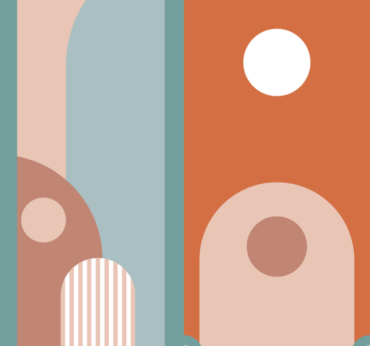 Dining room blind cheerful wallpaper - TenStickers