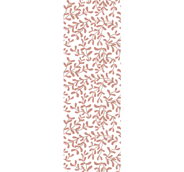 Dining room blind in terracotta small leaves - TenStickers