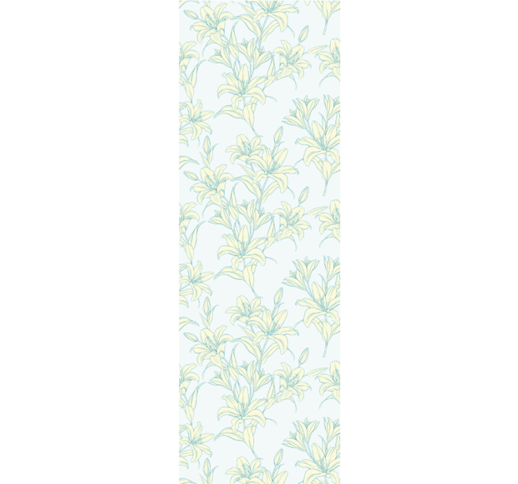 Dining room blind lilies vintage floral pattern - TenStickers