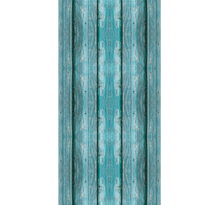Dining room blind in blue wood texture effect - TenStickers