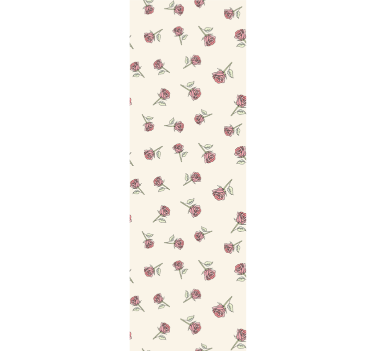 Romantic vintage rose pattern dining room blind - TenStickers
