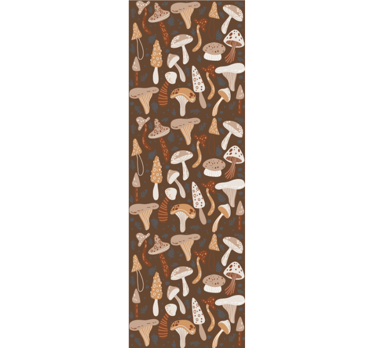Dining room blind with forest mushrooms design - TenStickers