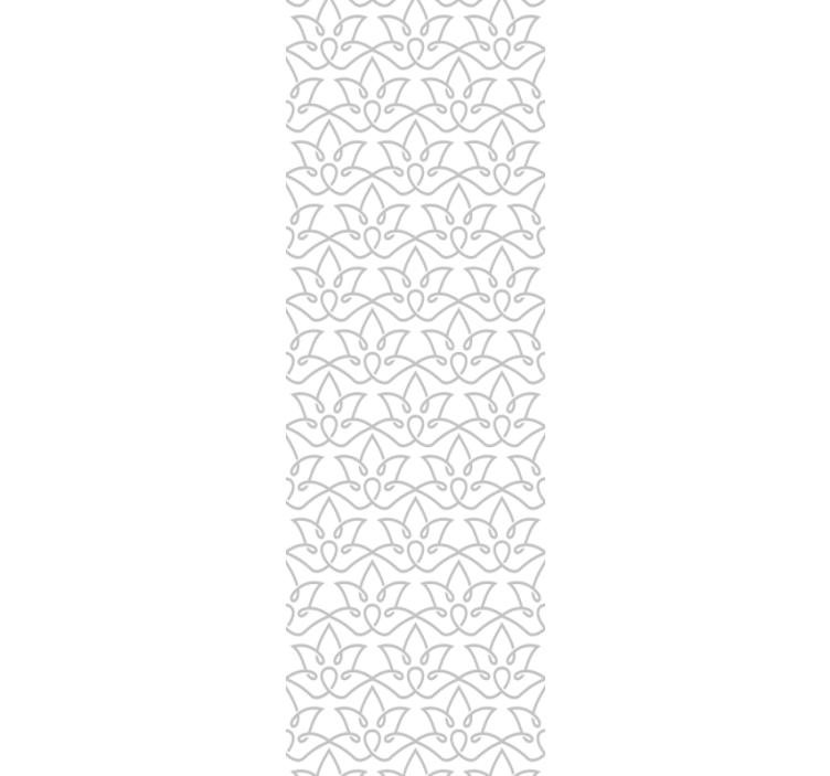 Dining room blind with modern floral gray pattern - TenStickers