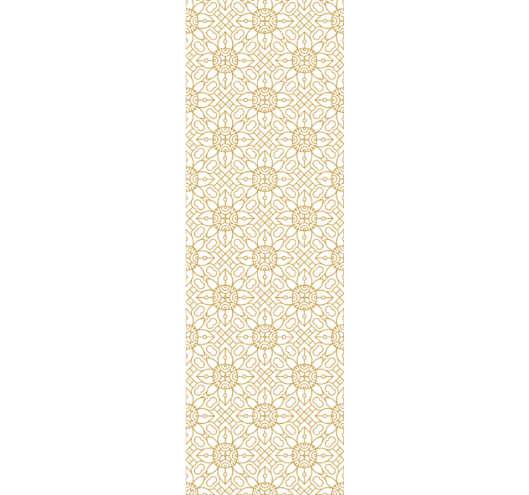 Modern white floral pattern dining room blind - TenStickers