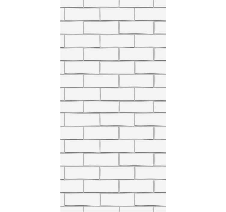Dining room blind white thick bricks - TenStickers