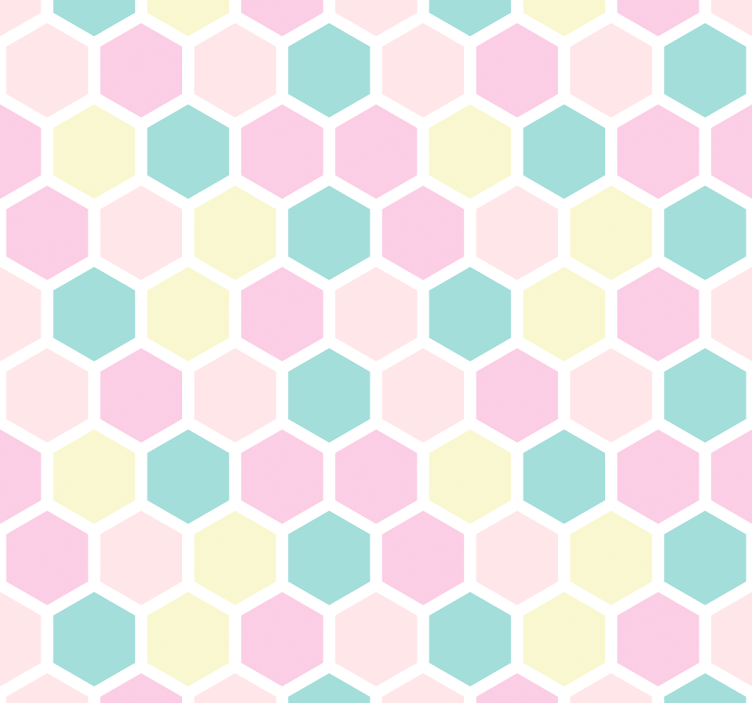 Dining room blind with geometric pattern and pastel colors - TenStickers