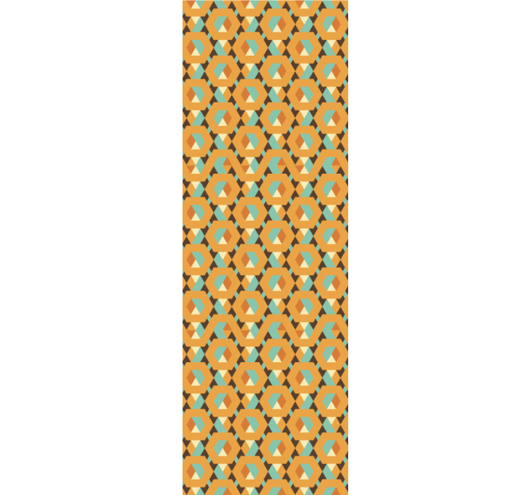 Dining room blind with geometric tranquil shapes - TenStickers