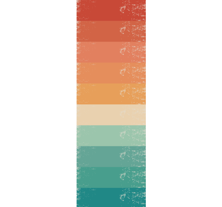 Retro striped rainbow dining room blind - TenStickers