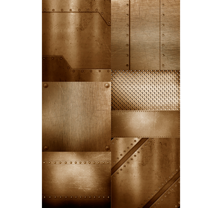Dining room blind with brass mosaic design - TenStickers