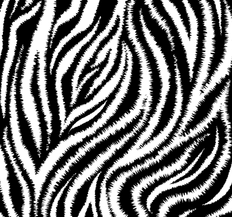 Dining room blind in classic irregular black and white zebra - TenStickers