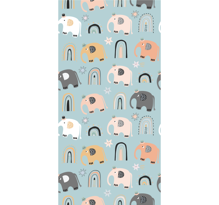 Blind children elephant rainbow designs - TenStickers
