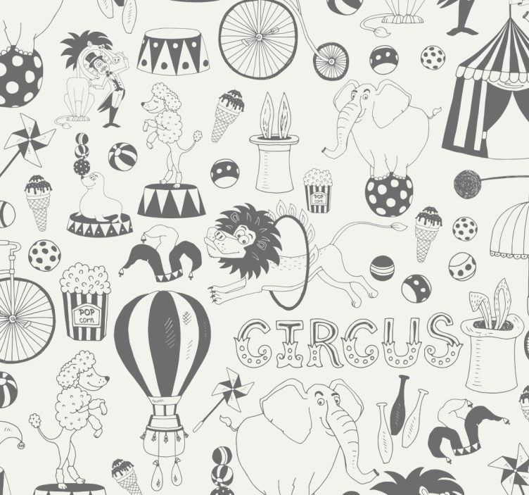 Blind children circus themed print - TenStickers