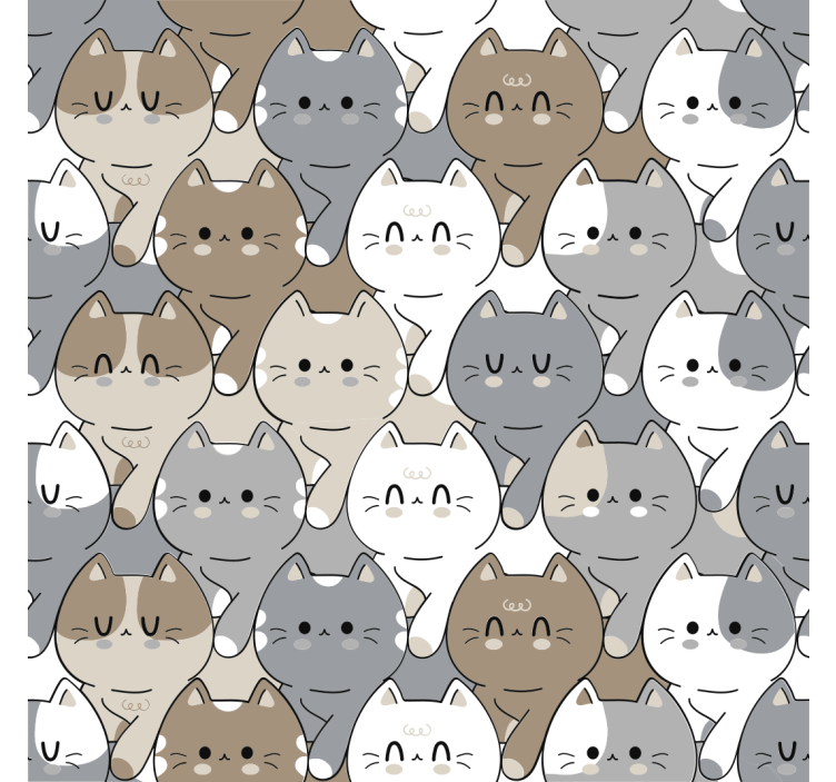 Blind children cats illustration - TenStickers