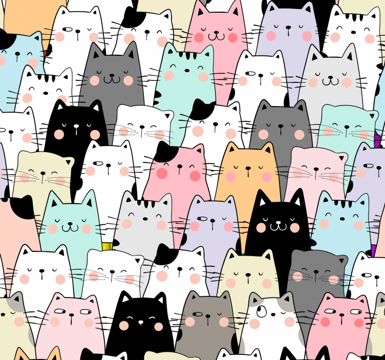 Blind children feline friends - TenStickers