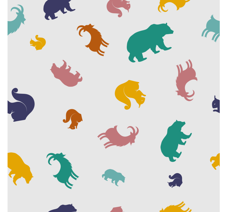 Blind children chamois and bears pattern - TenStickers