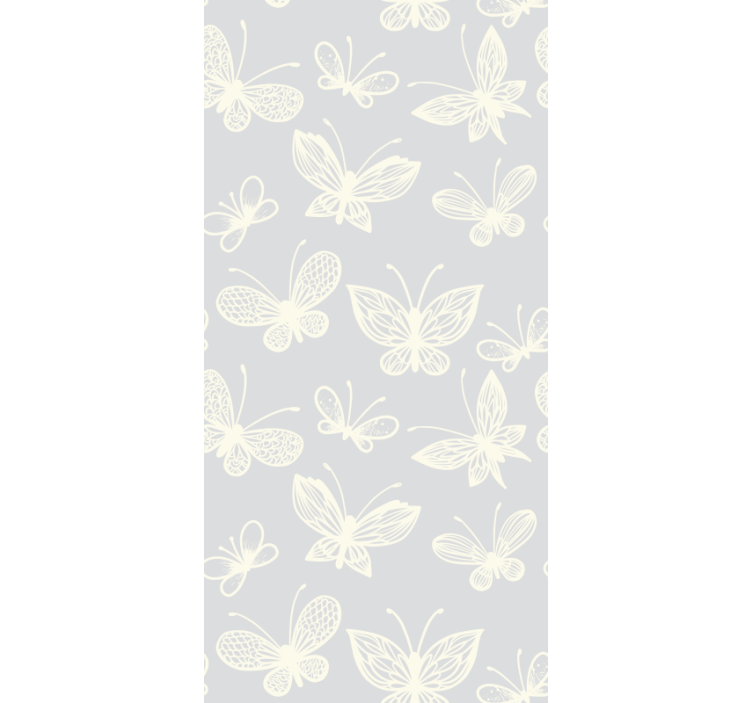 Blind children white and grey butterfly pattern - TenStickers