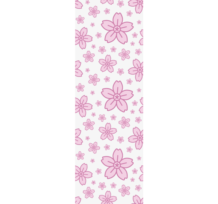 Blind children pink cute little flowers on white background - TenStickers
