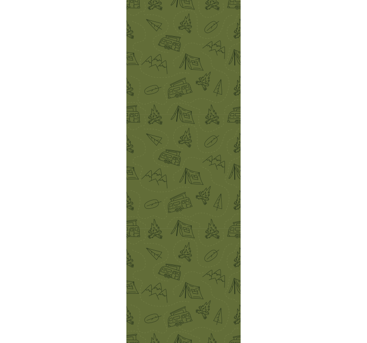 Blind children camping gear in green mountains - TenStickers