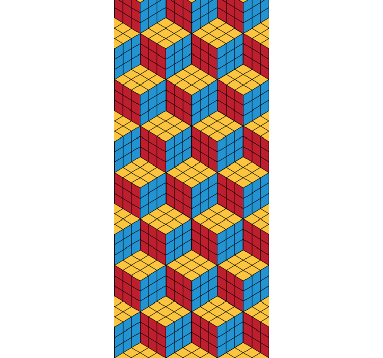 Blind children rubik's cube original pattern - TenStickers
