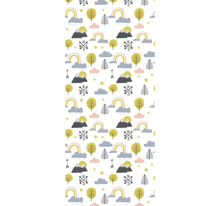Blind children minimalistic trees rainbows - TenStickers