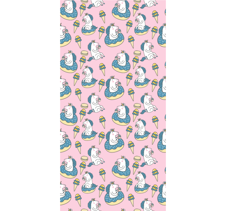 Blind children unicorns and ice cream cones pink - TenStickers