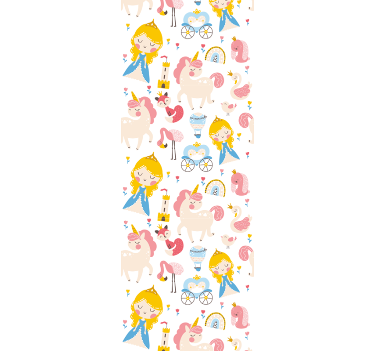 Blind children cartoon princes and unicorns - TenStickers