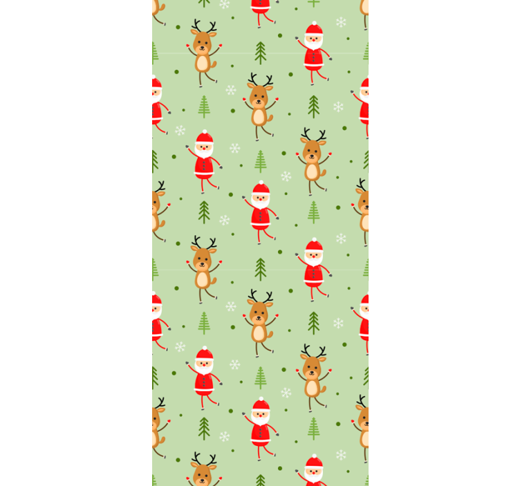 Blind children with santa claus and one of his reindeer - TenStickers