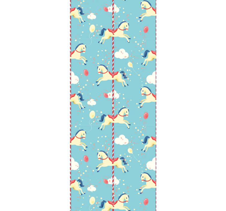 Blind children amusement park horse ride pattern - TenStickers