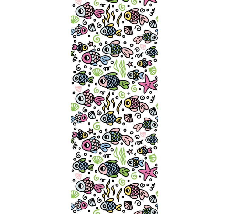 Blind children multicolor fish pattern - TenStickers