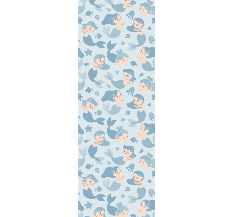 Blind children mermaid child blue smiling - TenStickers