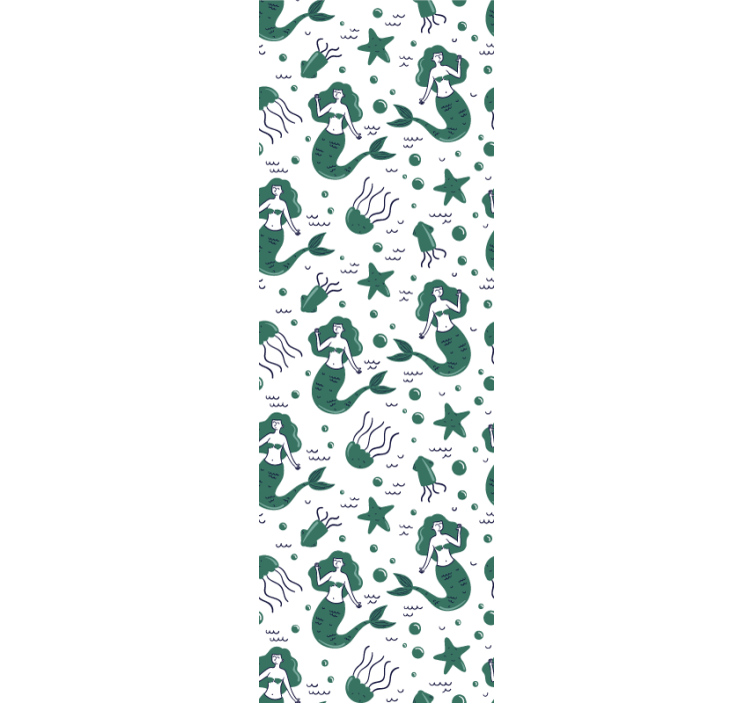 Blind children green mermaids - TenStickers