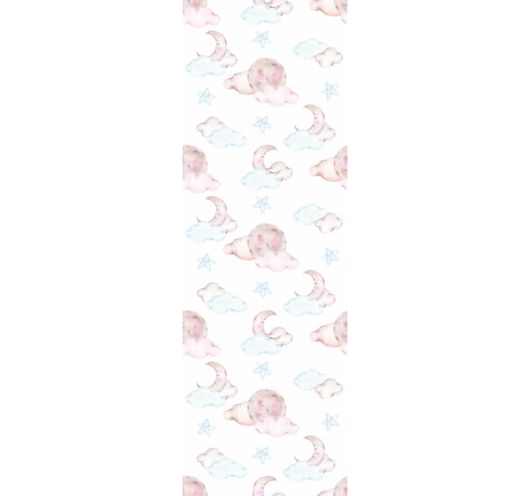 Blind children watercolour infant moon - TenStickers