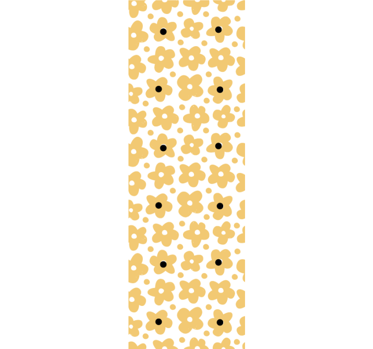 Blind children yellow abstract flower design - TenStickers
