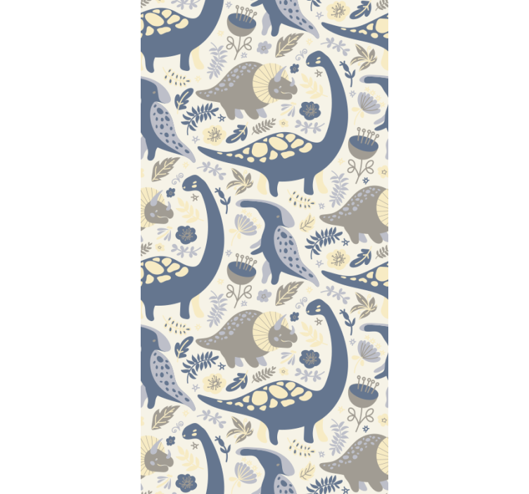 Blind children blue dinosaurs nordic style - TenStickers