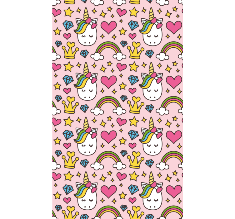 Blind children love cute rainbows and unicorns with diamonds - TenStickers
