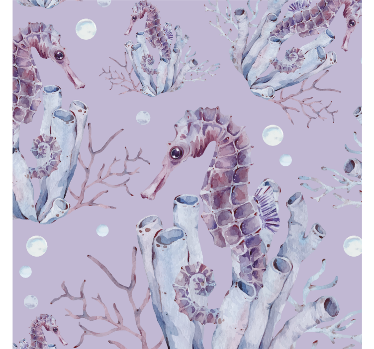 Blind children watercolor seahorse - TenStickers