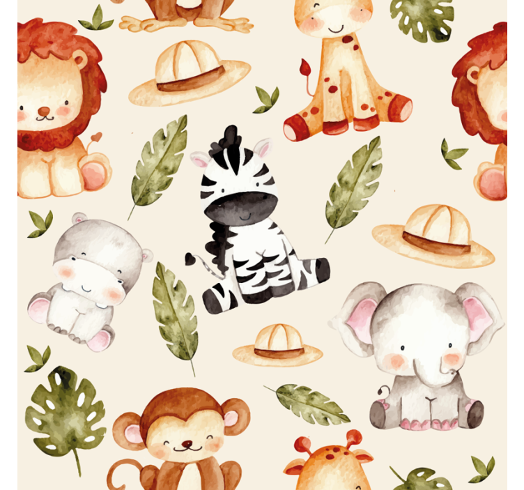 Blind children beige safari adventure set - TenStickers