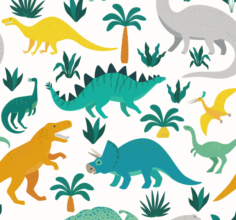Blind children dinosaurs among trees - TenStickers