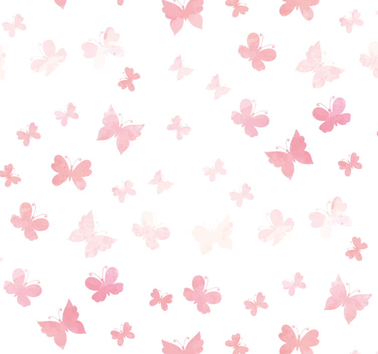 Blind children pink butterflies - TenStickers