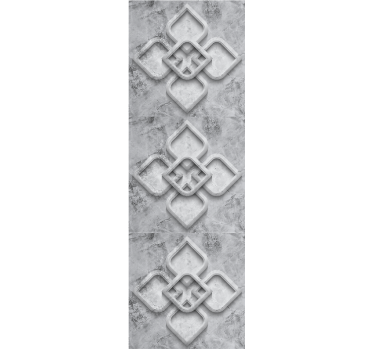 Blind office grey 3d geometric stone elements - TenStickers