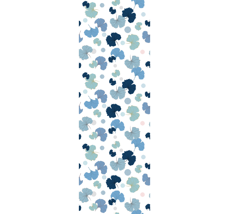 Blind office blue ginkgo leaf - TenStickers